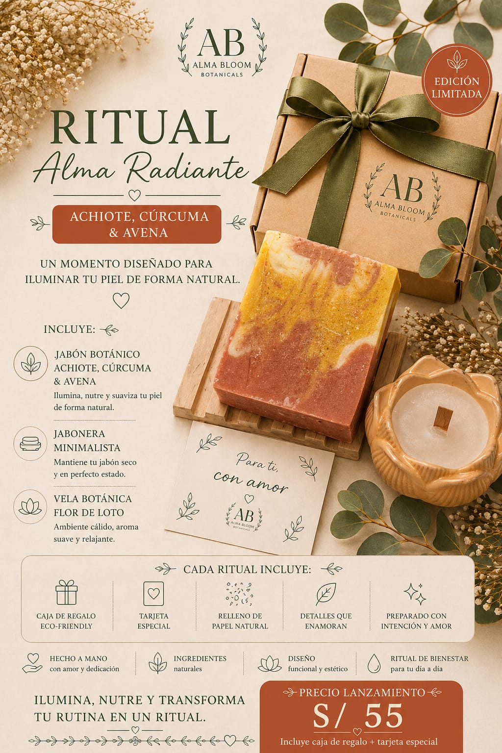 Ritual Alma Radiante – Achiote, Cúrcuma & Avena